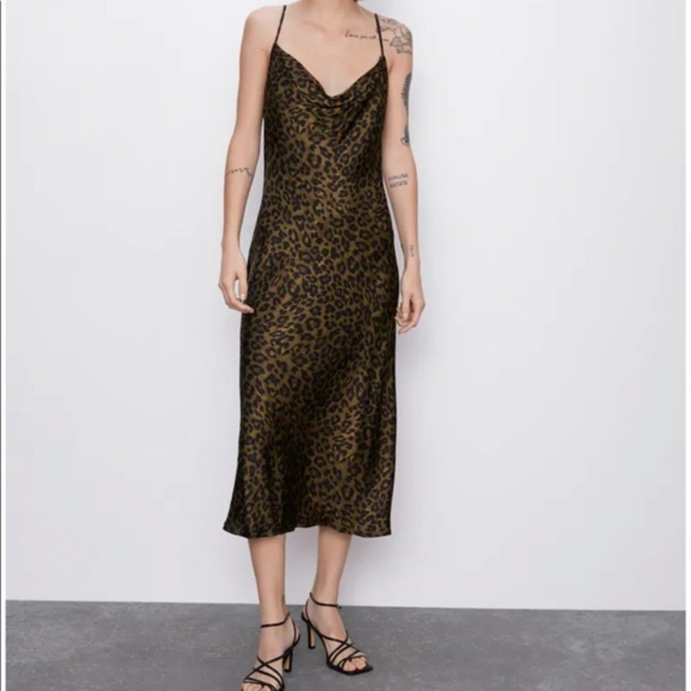 Zara Cheetah Slip Dress